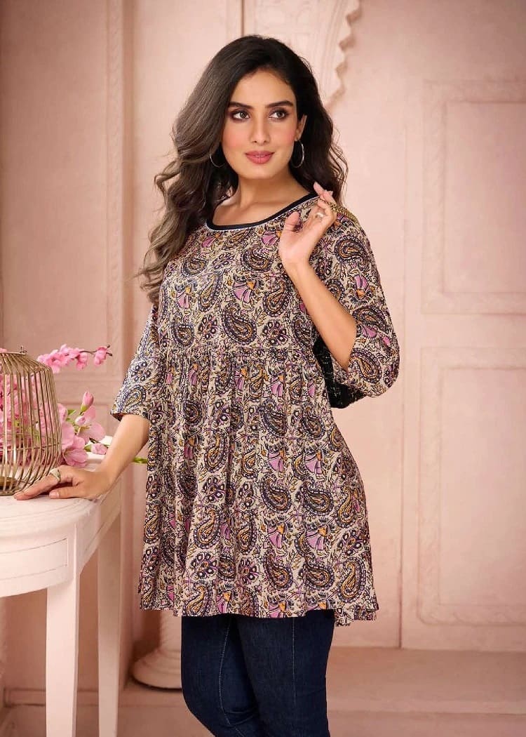 Zara Laado Vol 01 Stylish Cotton Printed Top Collection