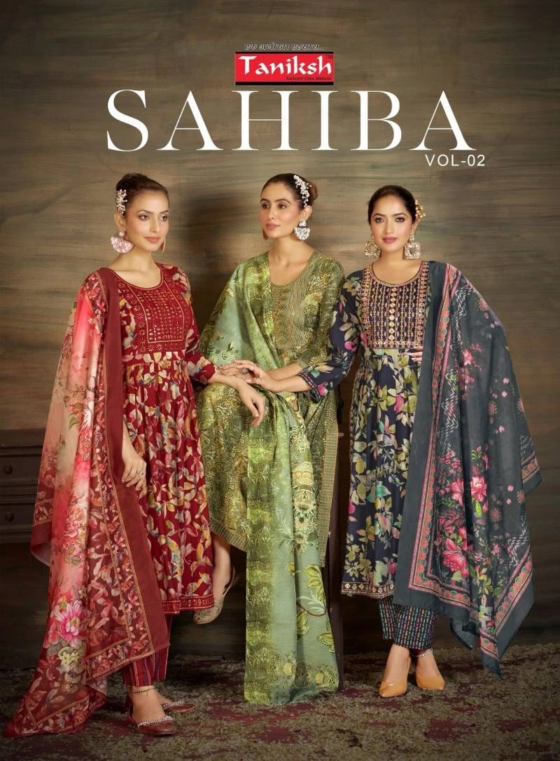 Taniksh Sahiba Vol 2 Printed Nyra Cut Kurti Pant With Dupatta Collection