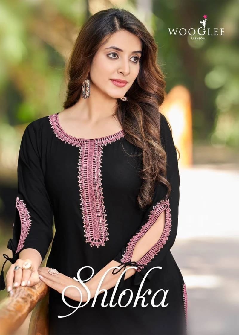 Wooglee Shloka Designer Embroidered Kurti Collection