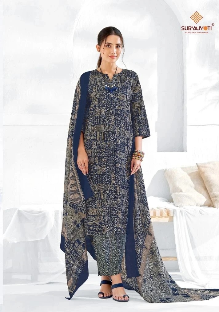 Suryajyoti Cosmic Vol 4 Pure Cotton Ready Made Dress