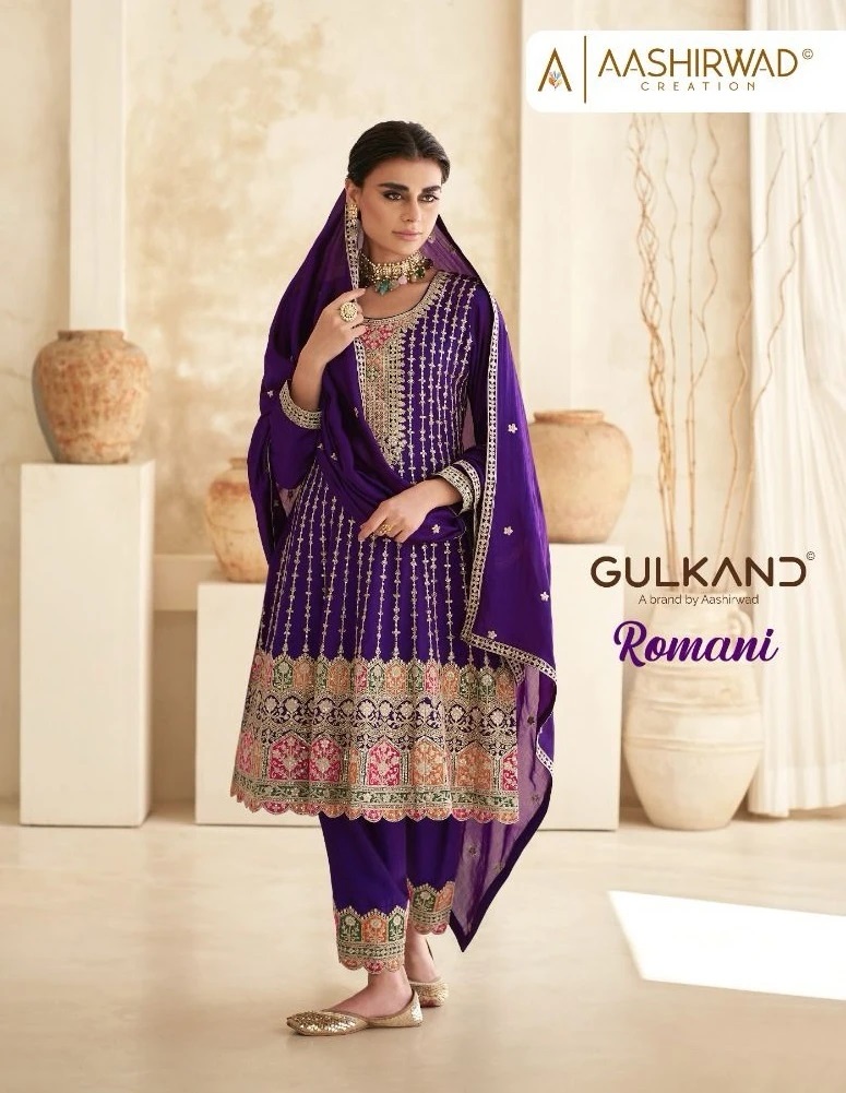 Aashirwad Gulkand Designer Embroidery Patiyala Salwar Suit