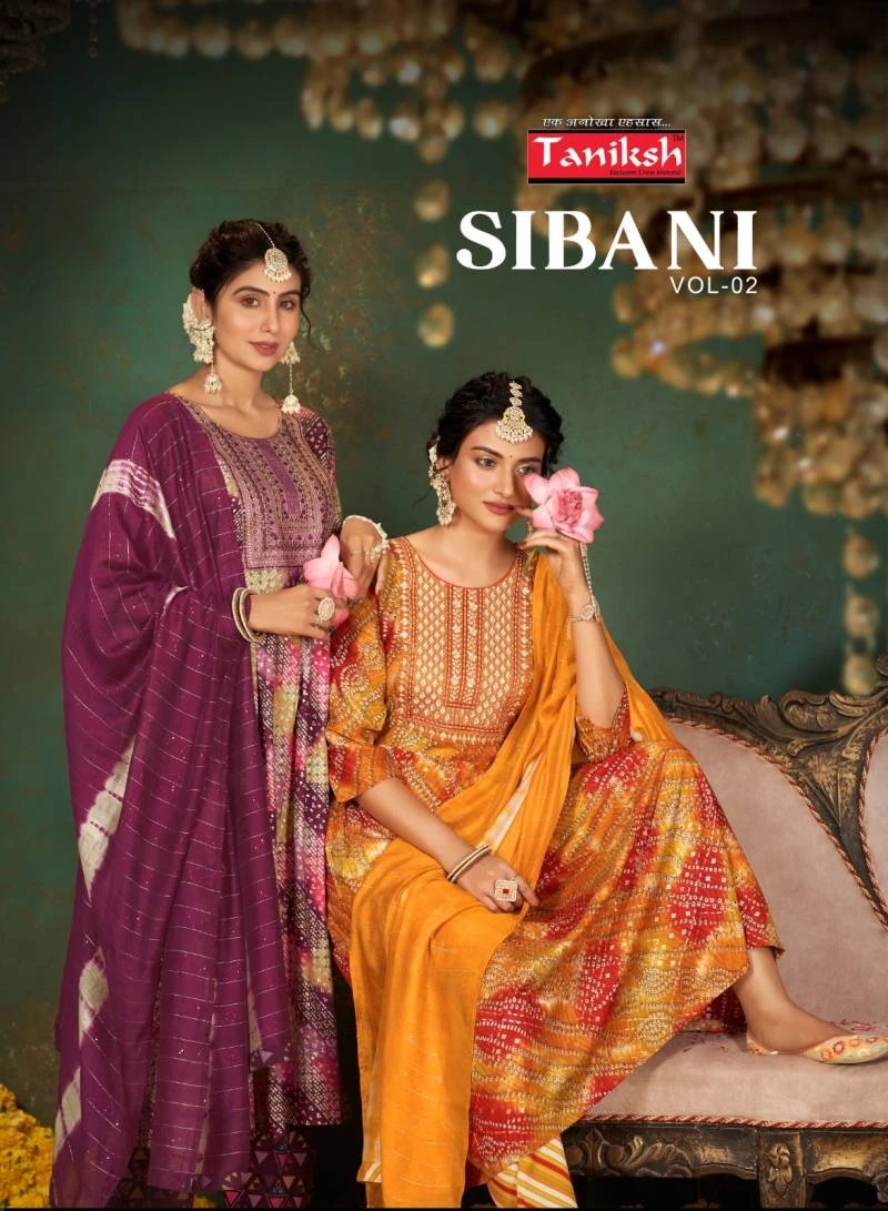 Taniksh Sibani Vol 2 Printed Designer Kurti Pant With Dupatta Set