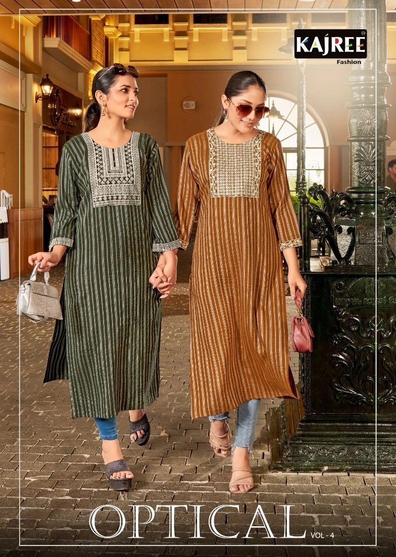 Kalaroop Optical Vol 4 Designer Kurti Wholesale Collection