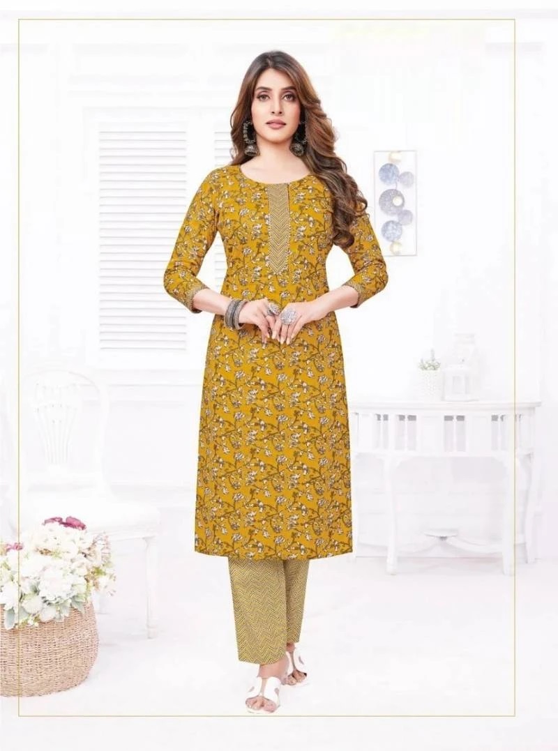 Prasang Alfia Vol 2 Cotton Kurti With Pant Collection