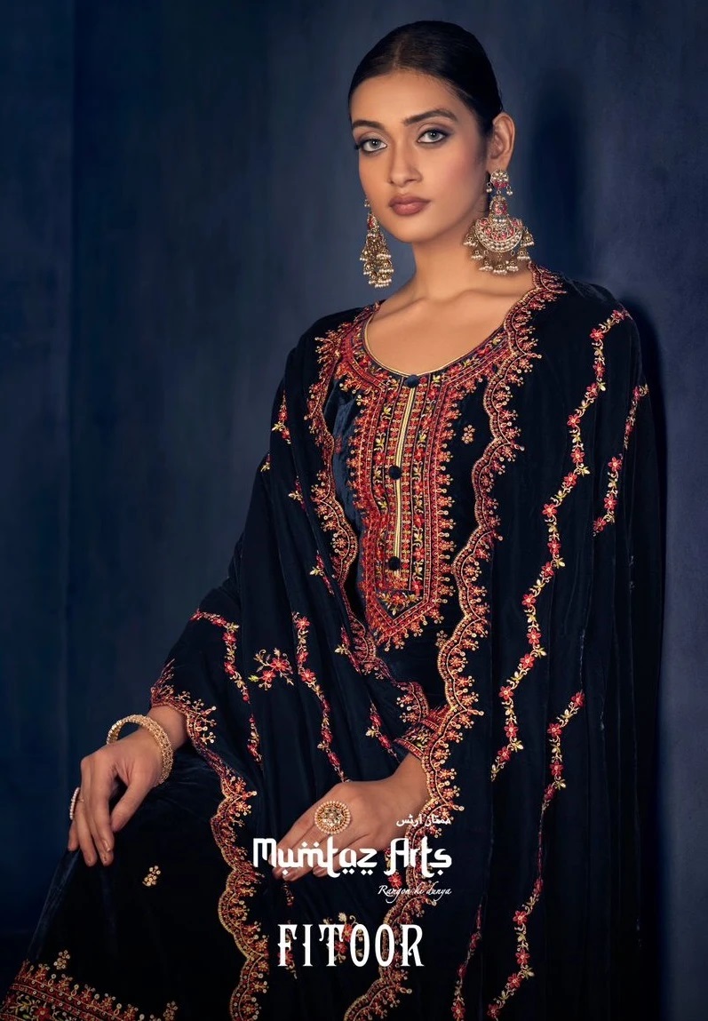 Mumtaz Fitoor Velvet Designer Salwar Suit Wholesale Collection