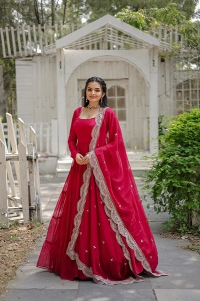 Vamika Vol 23 Party Wear Gown With Dupatta Collection