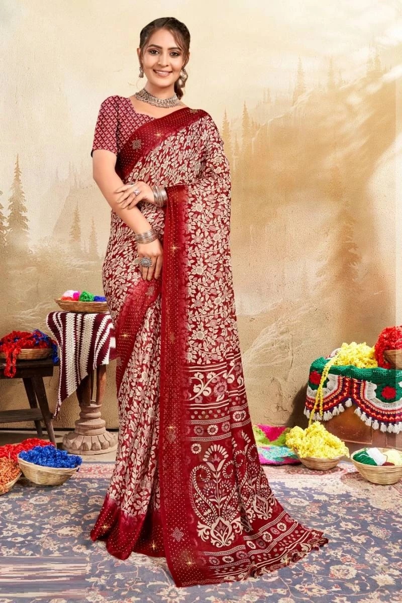 Saroj Jullie Vol 1 Printed Designer Chiffon Saree Collection