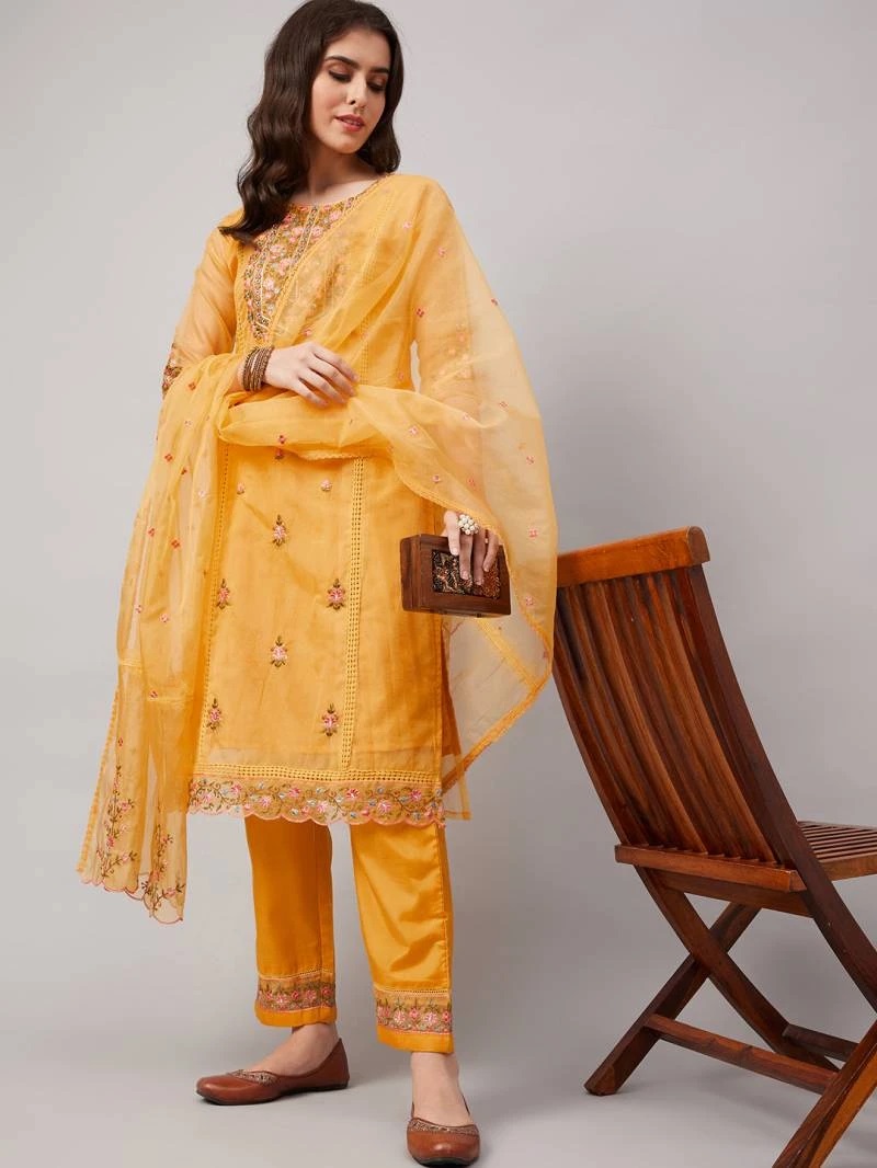 Salimar Vol 12 Designer Embroidery Kurti Pant With Dupatta Collection