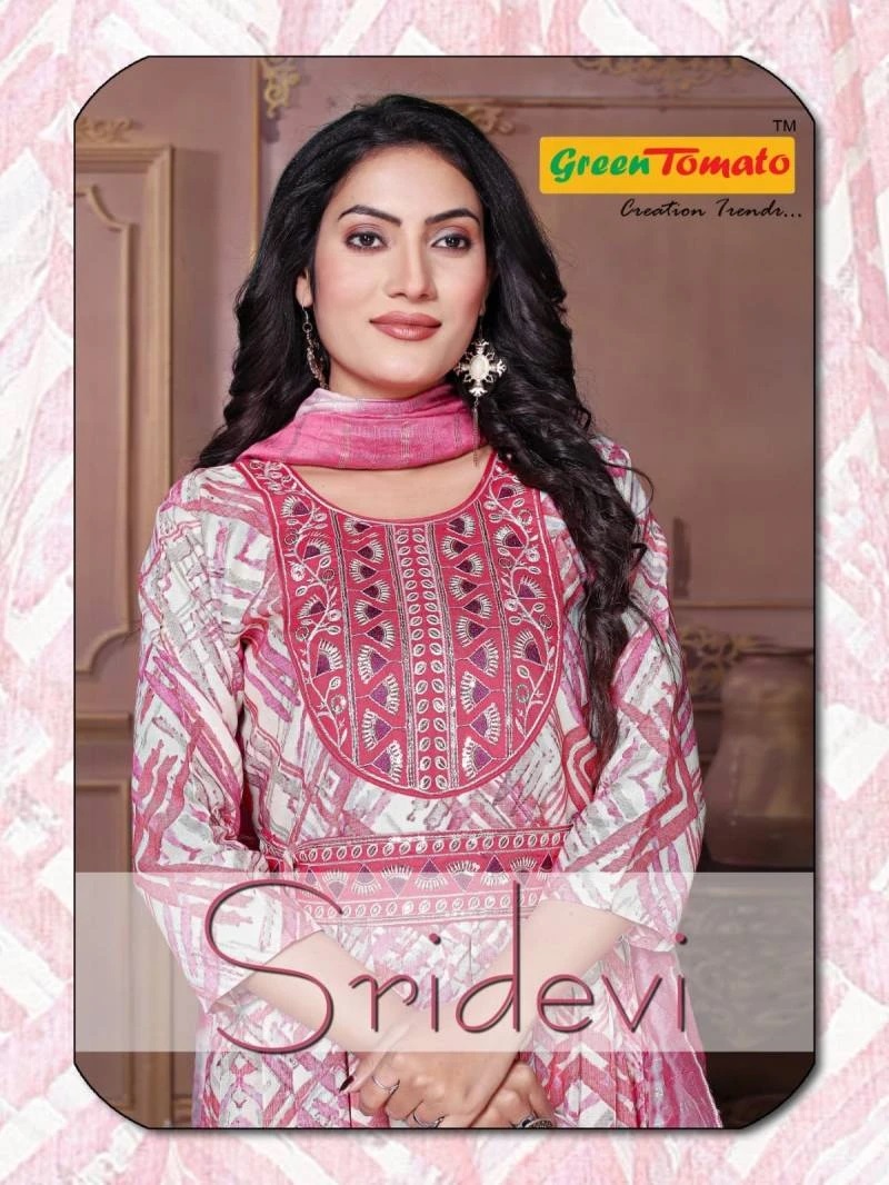 Green Tomato Sridevi Nyra Kurti Ready Made Collection