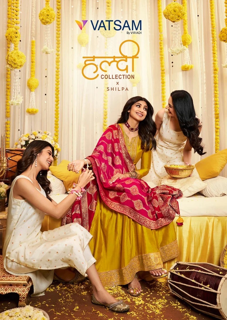 Vatsam Haldi Designer Kurti Pant With Dupatta Collection