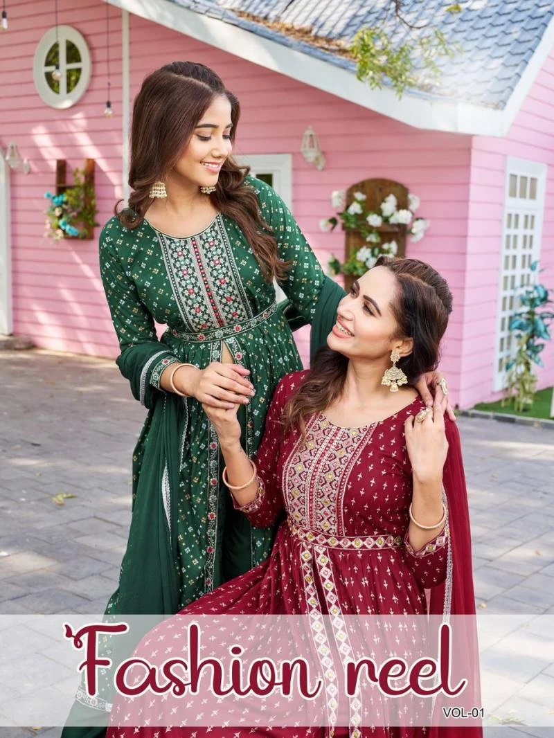 Blue Hills Fashion Reel Vol 1 Stylish Long Kurti Pant With Dupatta Collection