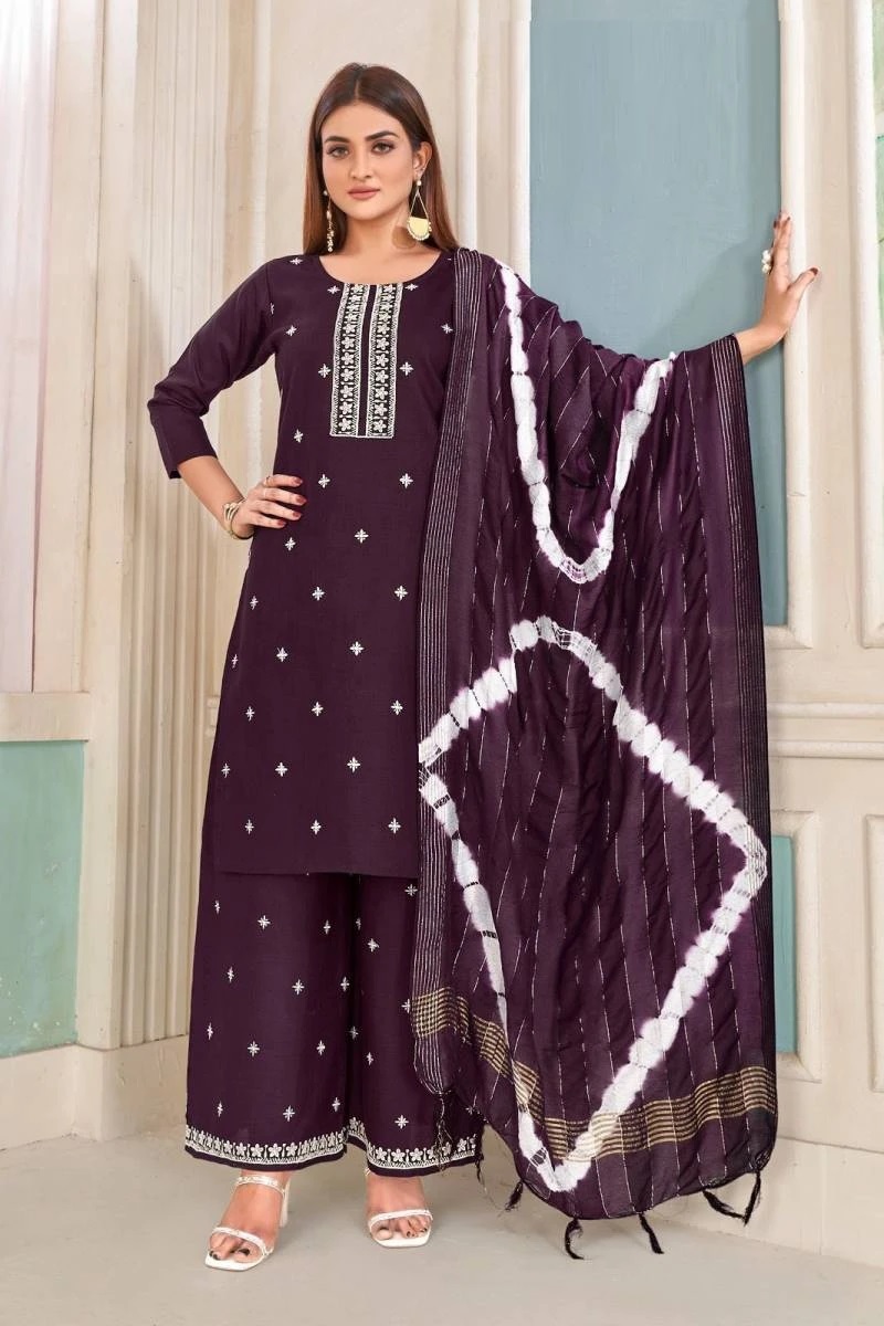 Raina 1001 Fancy Kurti Palazzo With Dupatta Collection