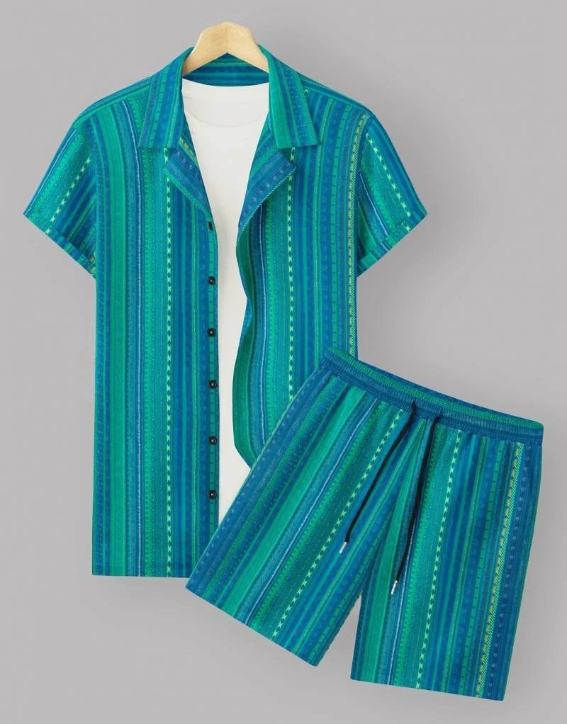 Digi Vol 6 Rayon Stylish Printed Men Shirt With Shorts Collection
