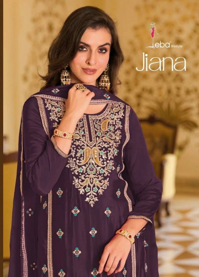 Eba Jiana Emboidery Work Designer Salwar Suit Collection