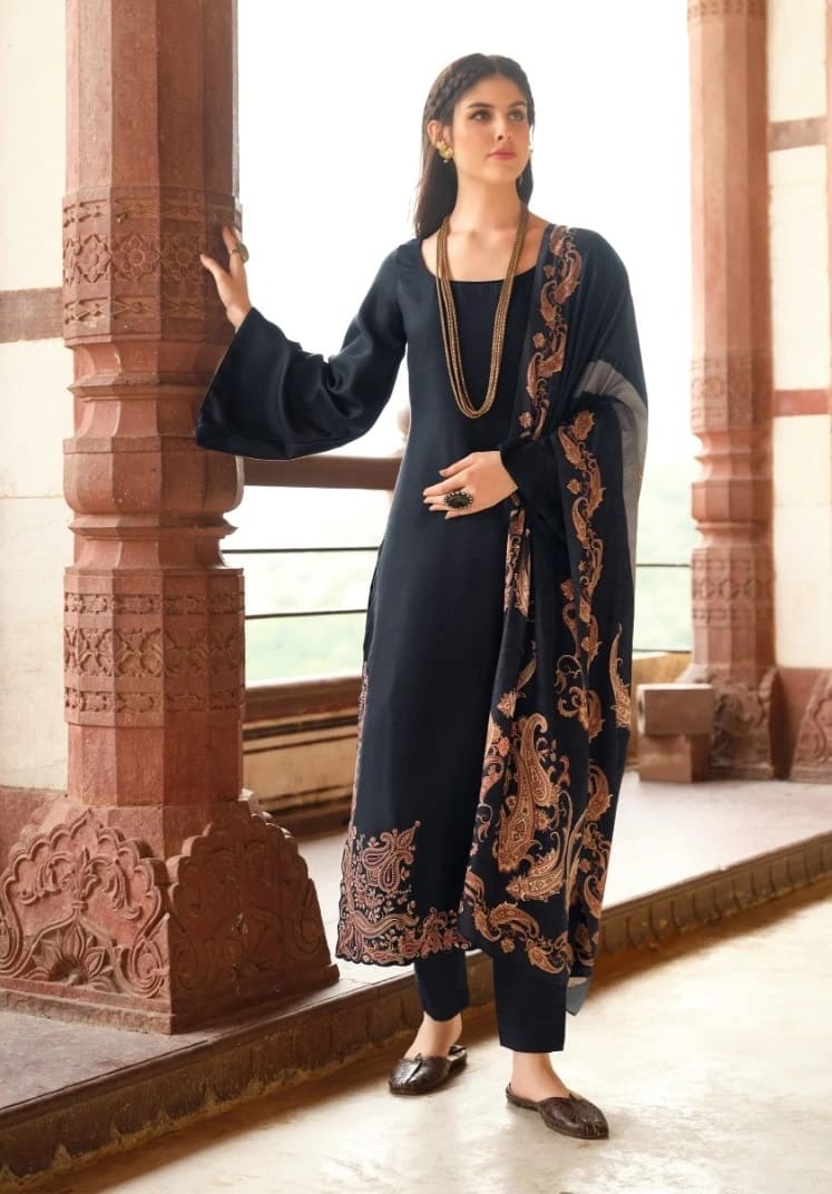 Fida Aliza 1 Embroidery Pashmina Salwar Kameez Wholesale