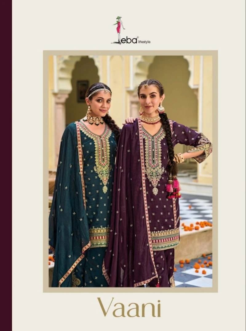 Eba Vaani Designer Embroidery Ready Made Kurta Bottom With Dupatta Set