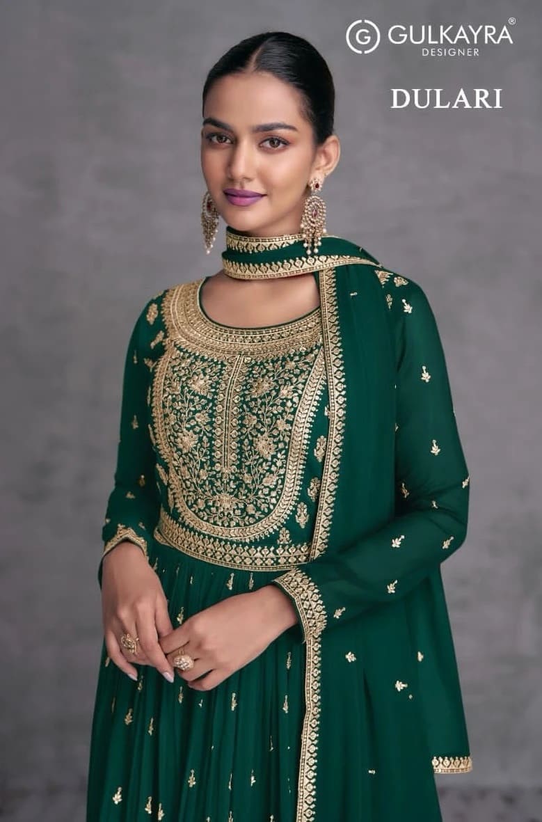Gulkarya Dulari Georgette Embroidery Salwar Suit Wholesale Collection