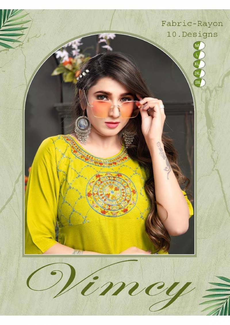 Trendy Vimcy Rayon Sequence Designer Kurti Collection