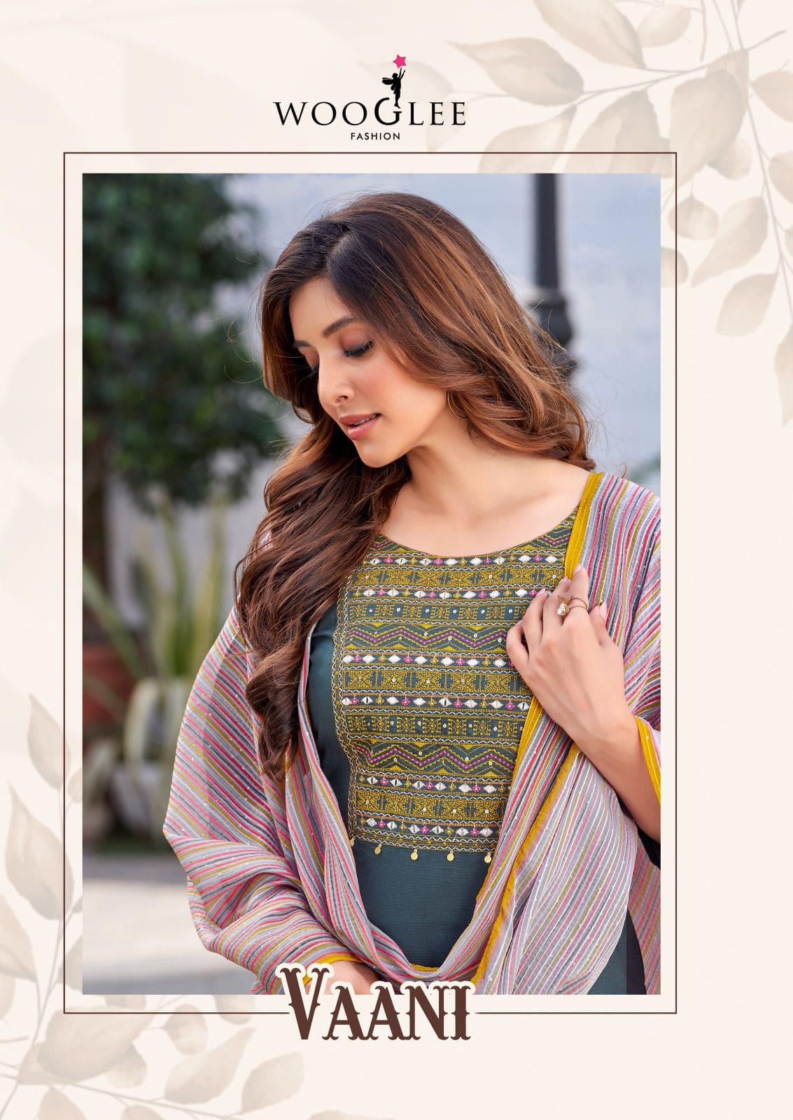Wooglee Vaani Designer Kurti Pant Set With Dupatta Collection