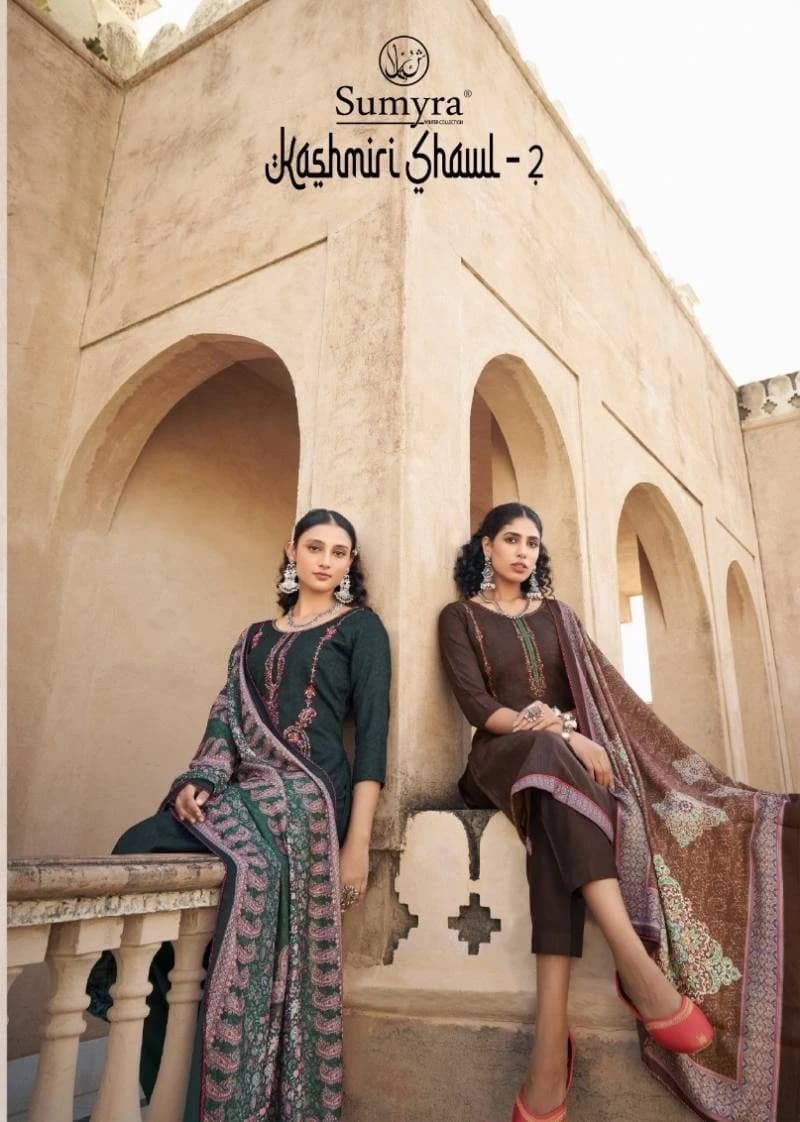Wholesale Radhika Sumyra Kashmira Shawal 2 Trendy Pashmina Dress Material