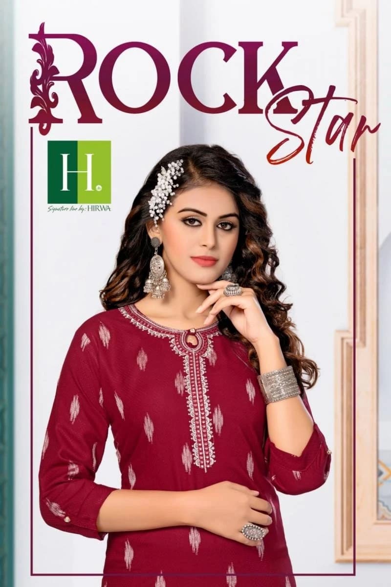 Hirwa Rockstar Rayon Straight Cut Kurti Collection