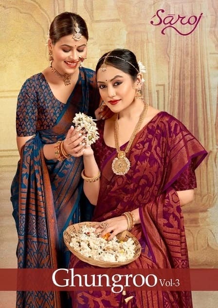 Saroj Ghungroo Vol 3 Trendy Wholesale Saree Shop Collection