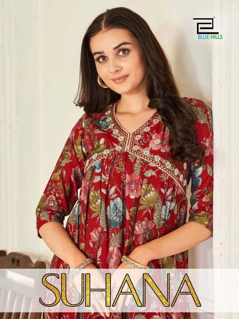 Blue Hills Suhana Alia Cut Trendy Kurti With Bottom Wholesale Collection