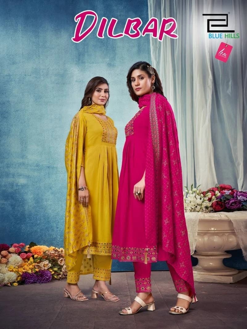 Blue Hills Dilbar Designer Trendy Kurtis With Bottom Dupatta Collection