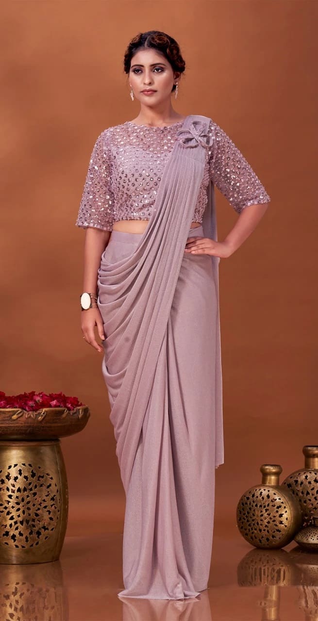 Misty 5891 Embroidery Work Ready To Wear Saree Collection