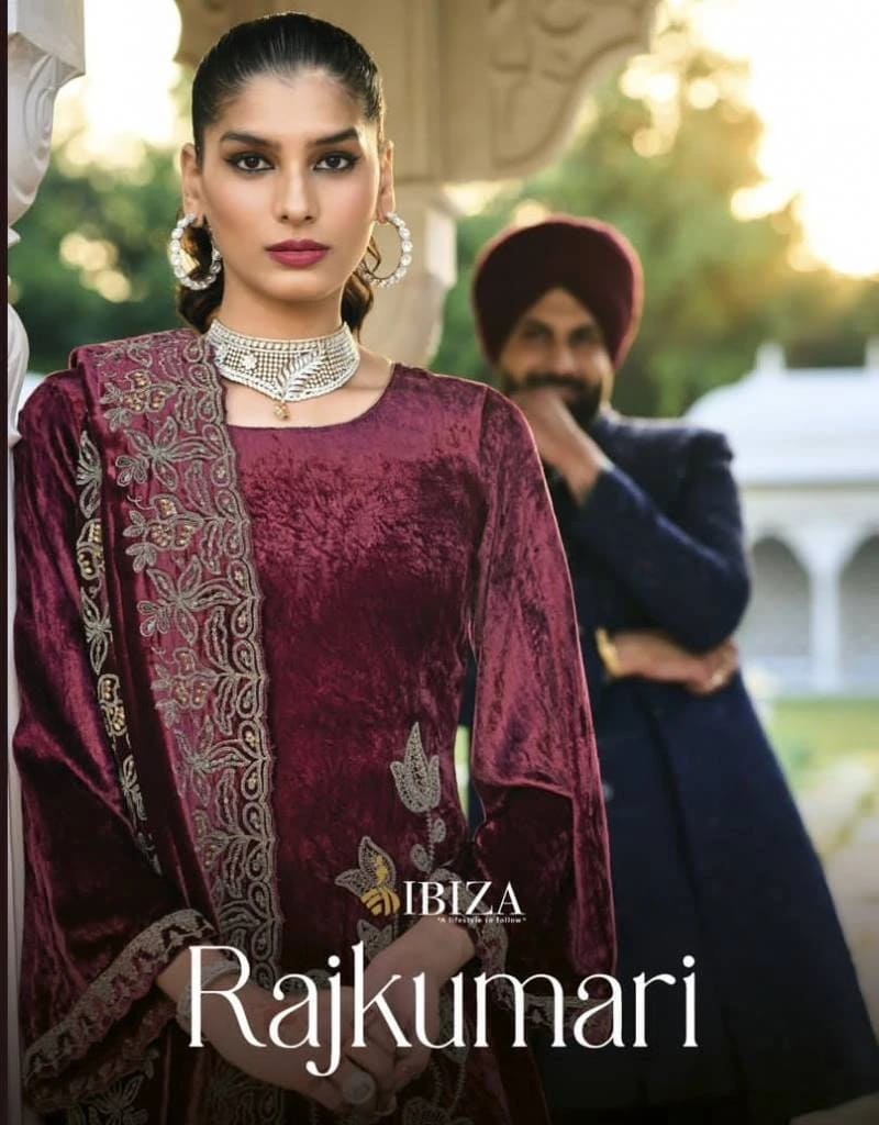 Ibiza Rajkumari Pashmina Embroidery Dress Material Collection