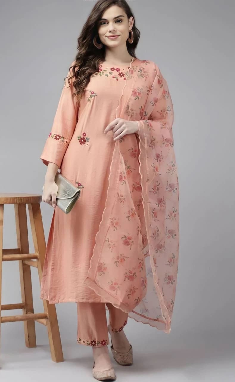 Meera 1401 Daily Wear Organza Kurti Full Set Collection