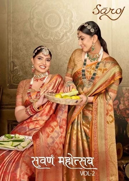 Saroj Swarn Mahotsav Vol 2 Orgenza Designer Saree Collection
