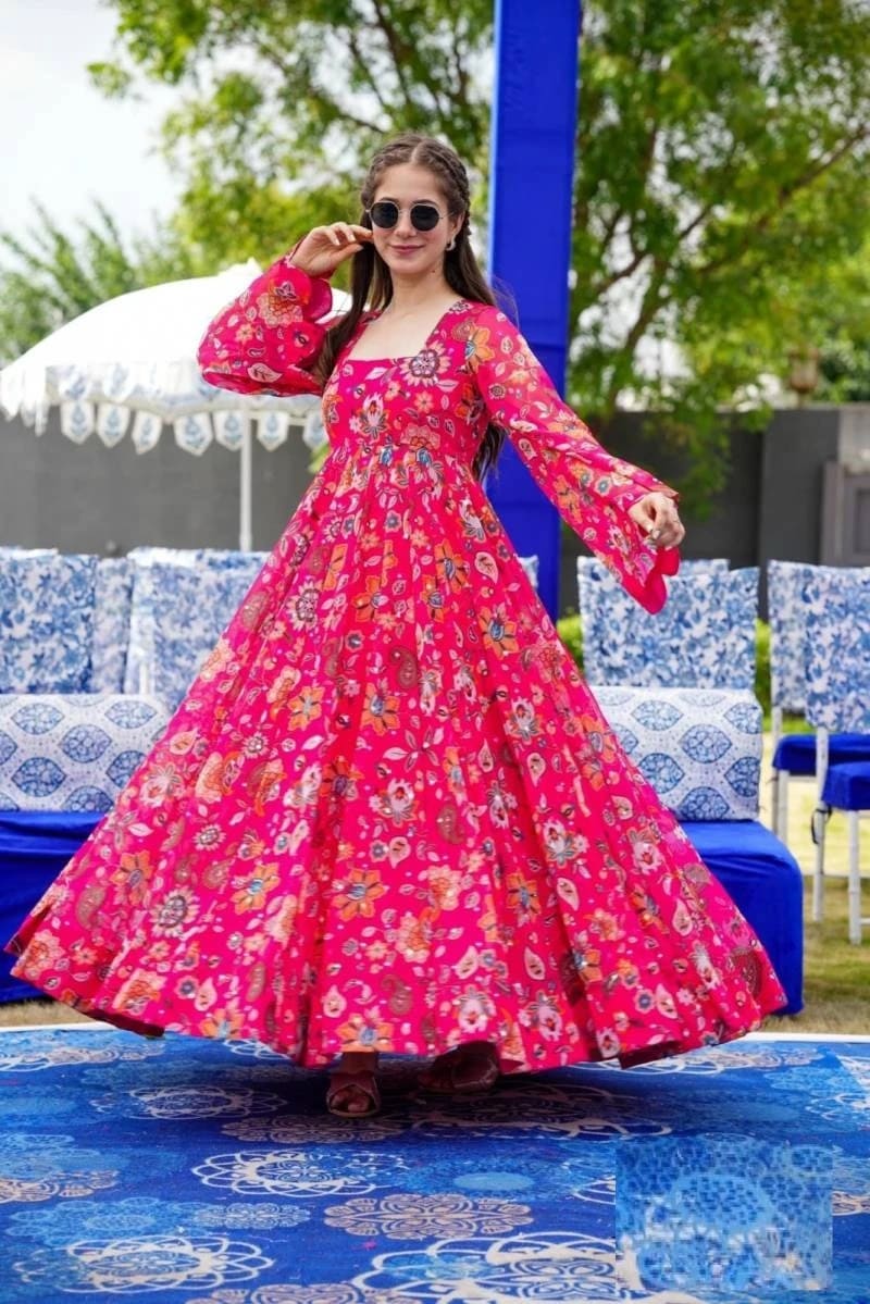 Lucaya Vol 16 Heavy Georgette Printed Designer Gown Collection