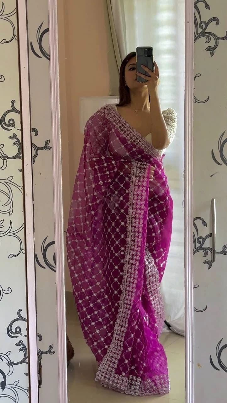Vt 5003 Fancy Embroidery Sequence Saree Collection