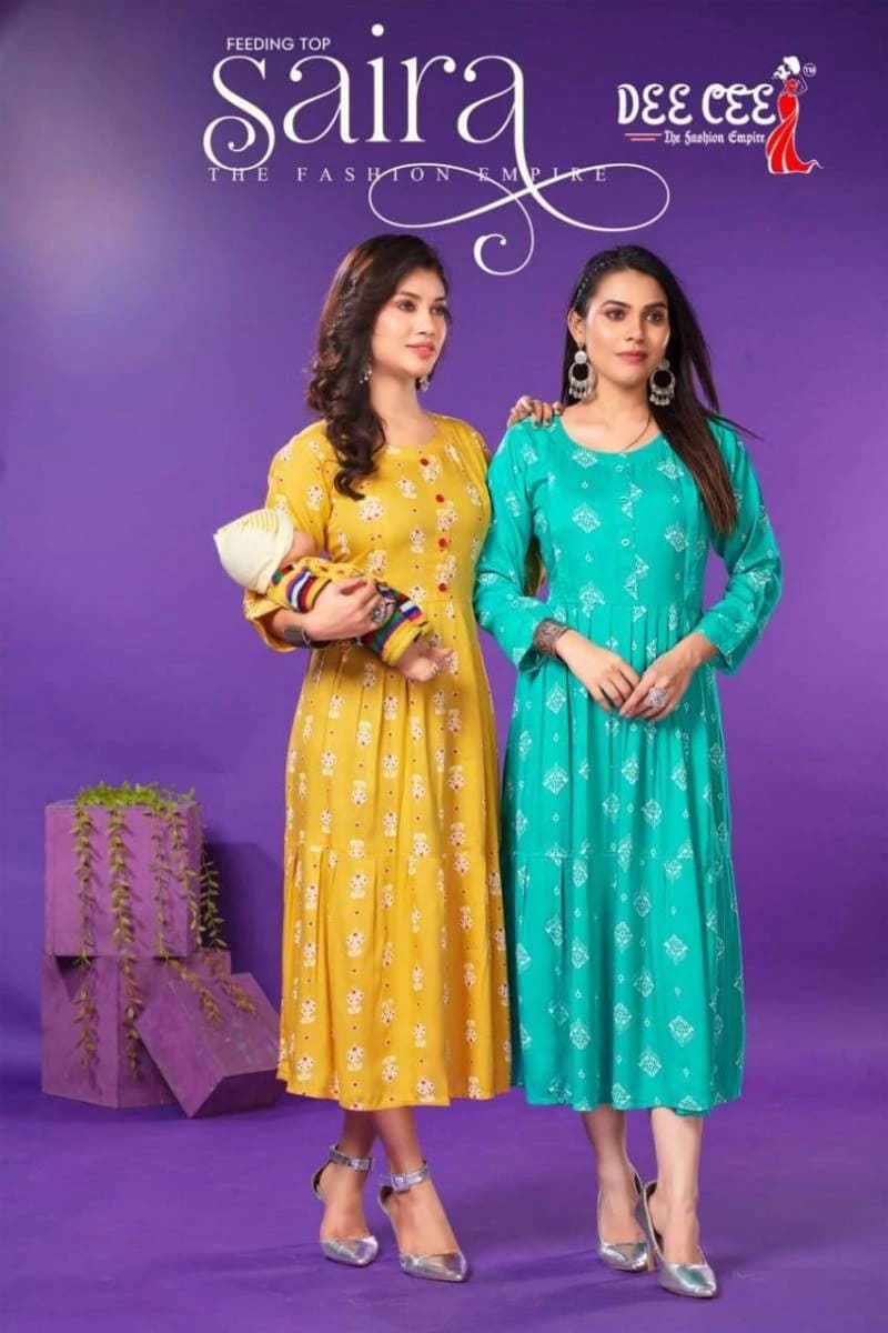 Deecee Saira Heavy Rayon Long Kurti Collection