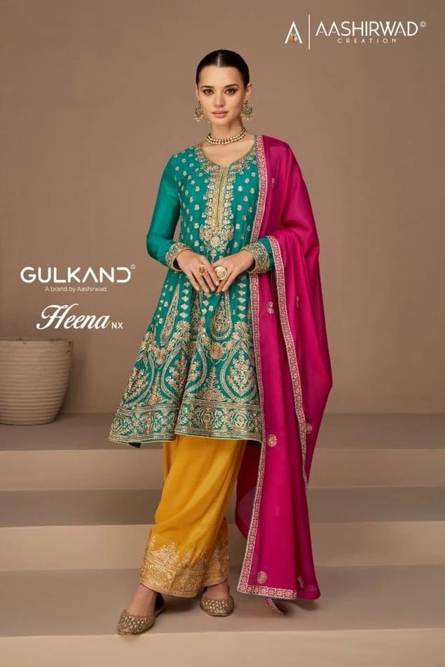 Aashirwad Gulkand Heena Nx Designer Salwar Palazzo Set