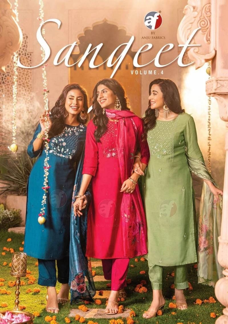 Af Sangeet Vol 4 Latest Designer Kurti Pant With Dupatta Set Collection