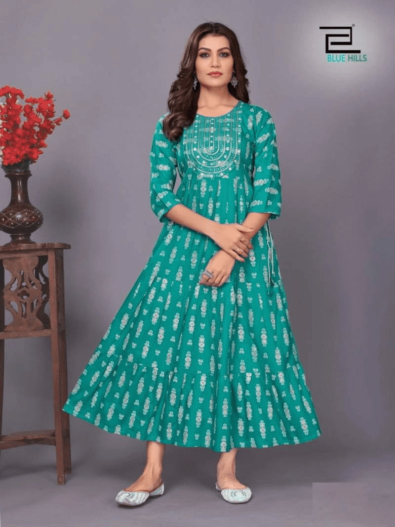 Blue Hills Sarfanaz Vol 10 Embroidery Anarkali Kurti Collection