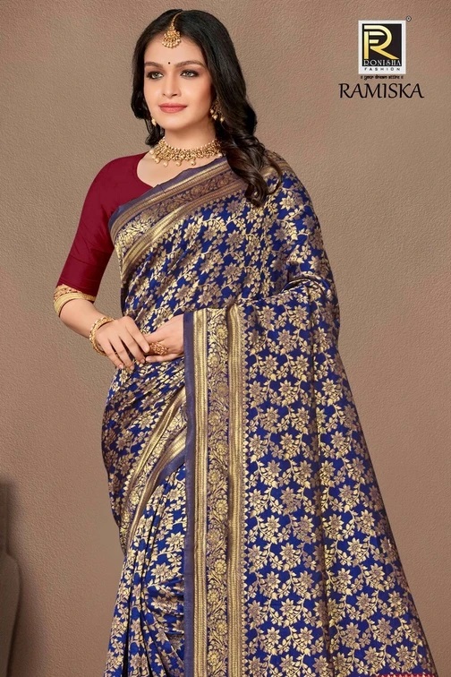 Ronisha Ramiska Banarasi Silk Saree Collection