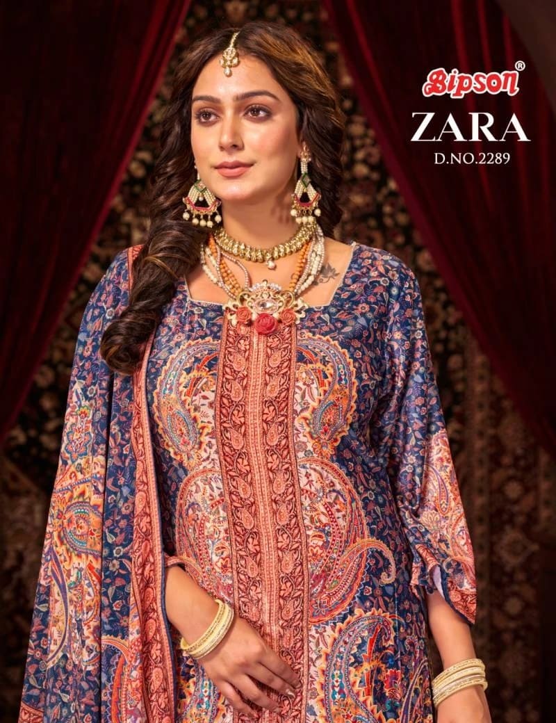 Bipson Zara 2289 Pure Velvet Designer Dress Material Collection