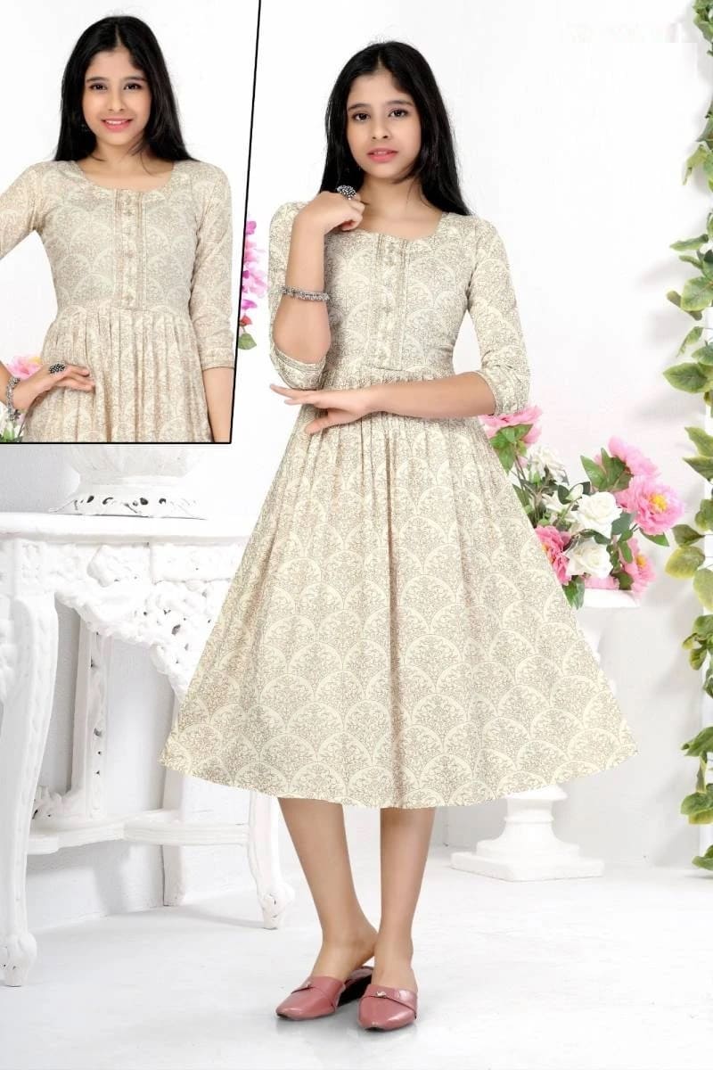 Avani Vol 4 Rayon Kids Wear Long Kurtis Collection