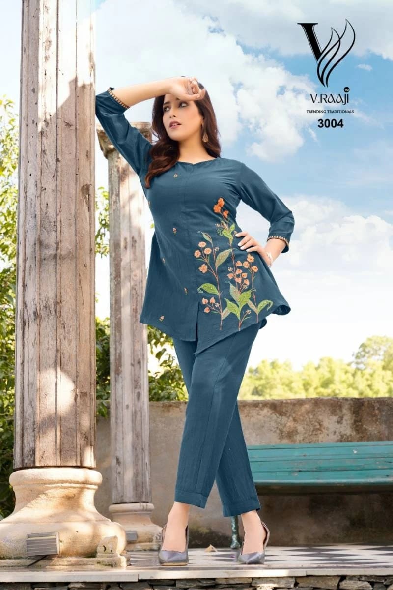 V Raaji Chinnon Stylish Co Ord Set Collection