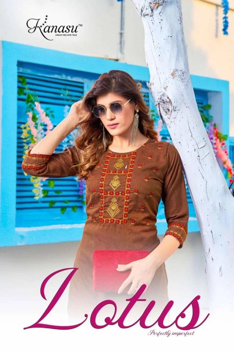 Kanasu Lotus Vol 2 Heavy Rayon Casual Wear Straight Kurti Collection