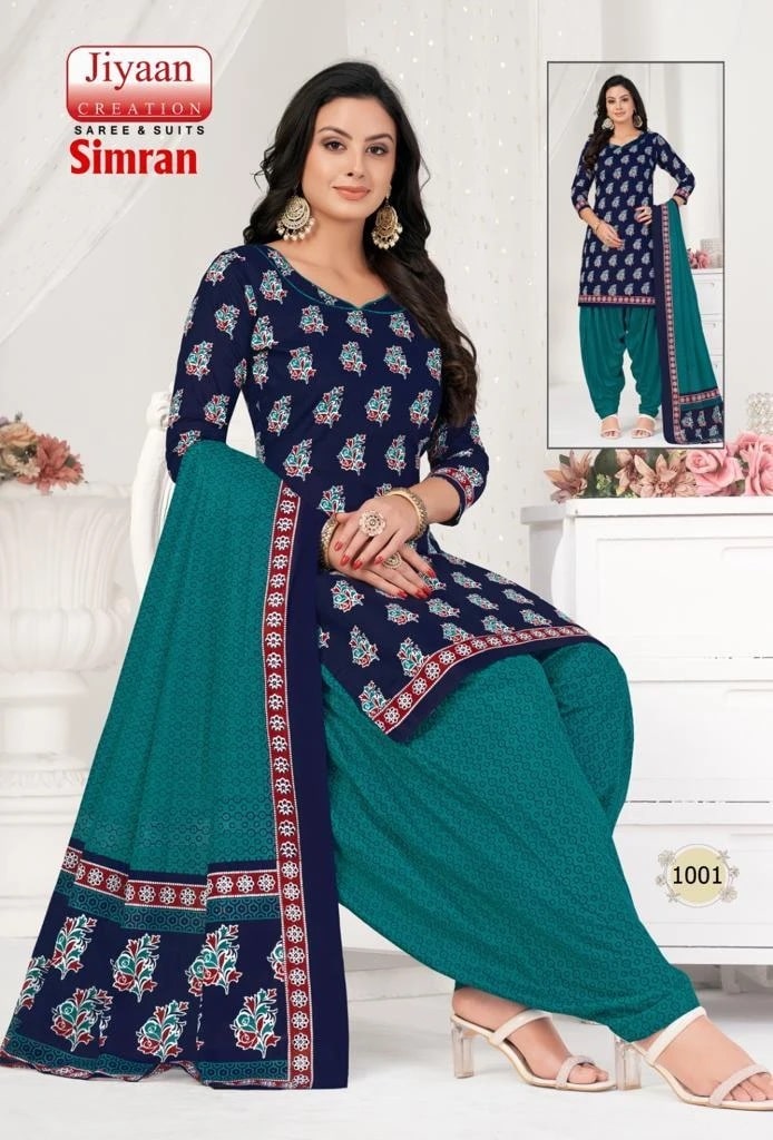 Jiyaan Simran Pure Heavy Cotton Dress Material Collection