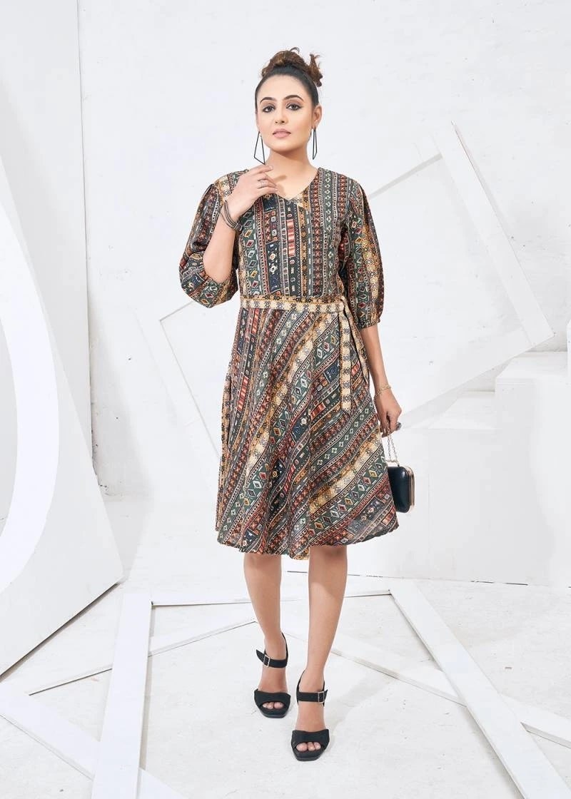 Moksh Darlings Printed Stylish Cotton Short Frock Collection