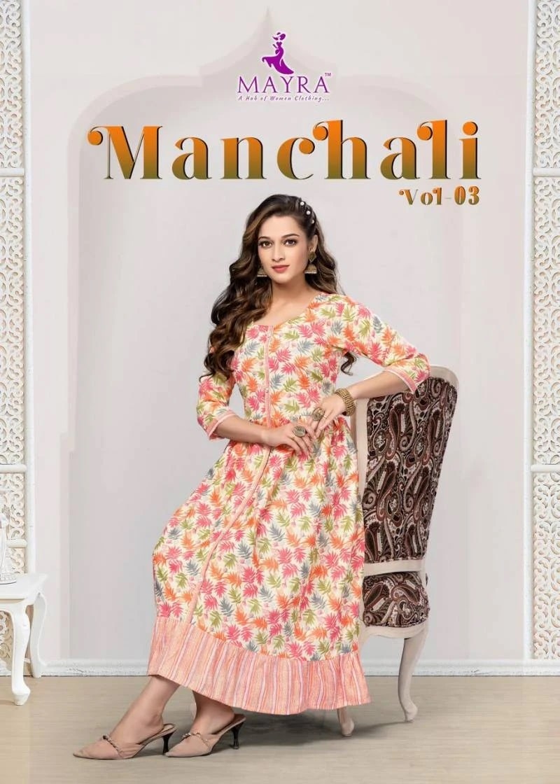 Mayra Manchali 3 Stylish Printed Long Kurti Collection
