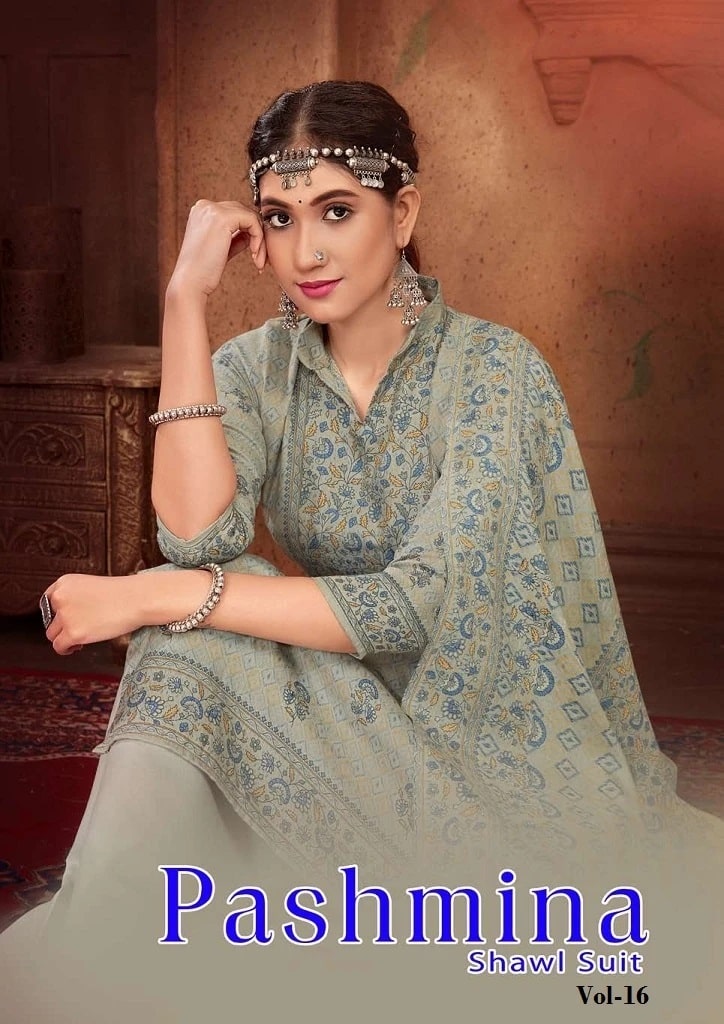 Sat Pashmina Vol 16 Designer Pashmina Dress Material Collection