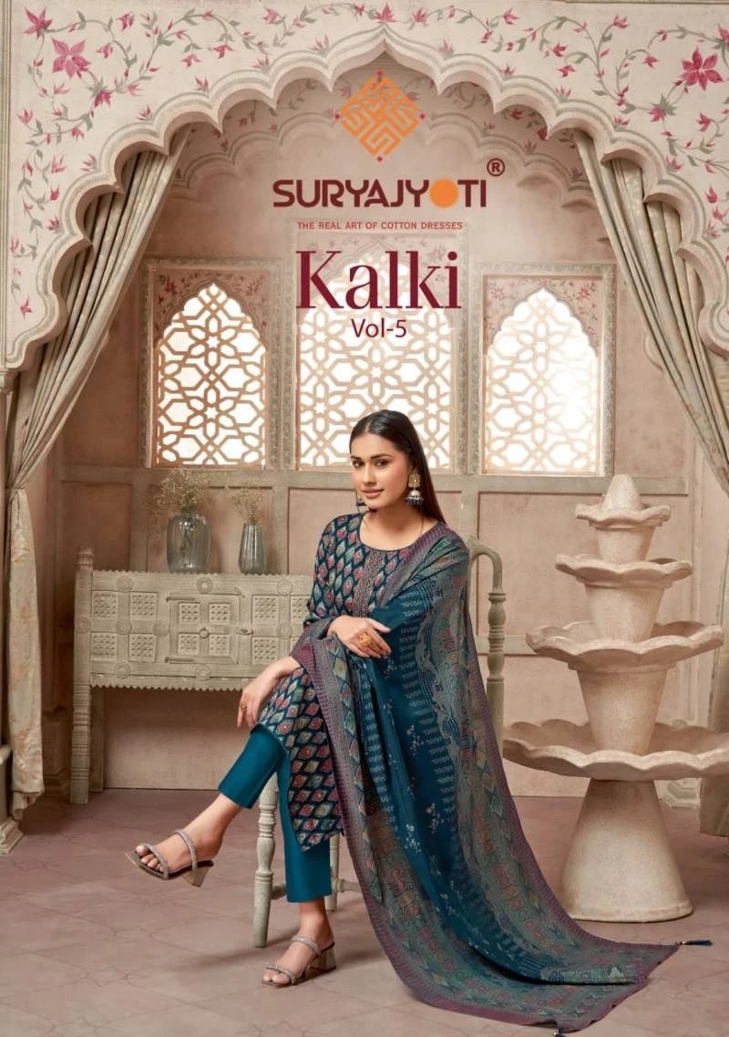 Suryajyoti Kalki Vol 5 Jam Satin Dress Material Collection
