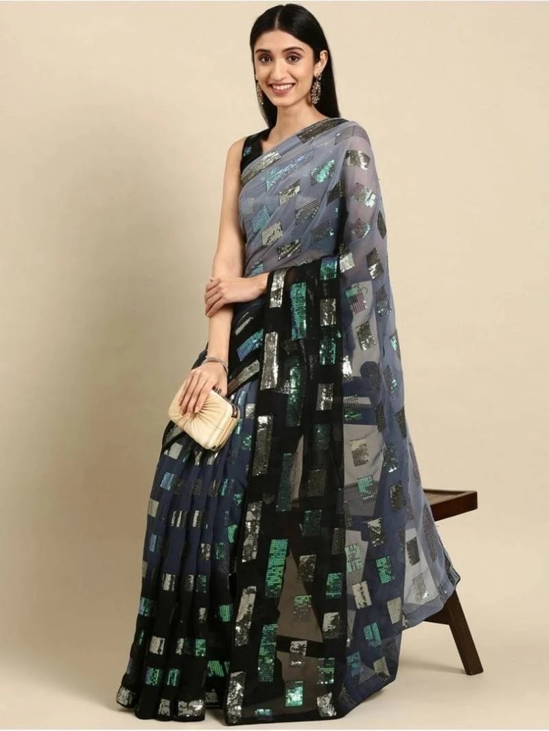Vt 5014 Heavy Georgette Party Wear Saree Collection