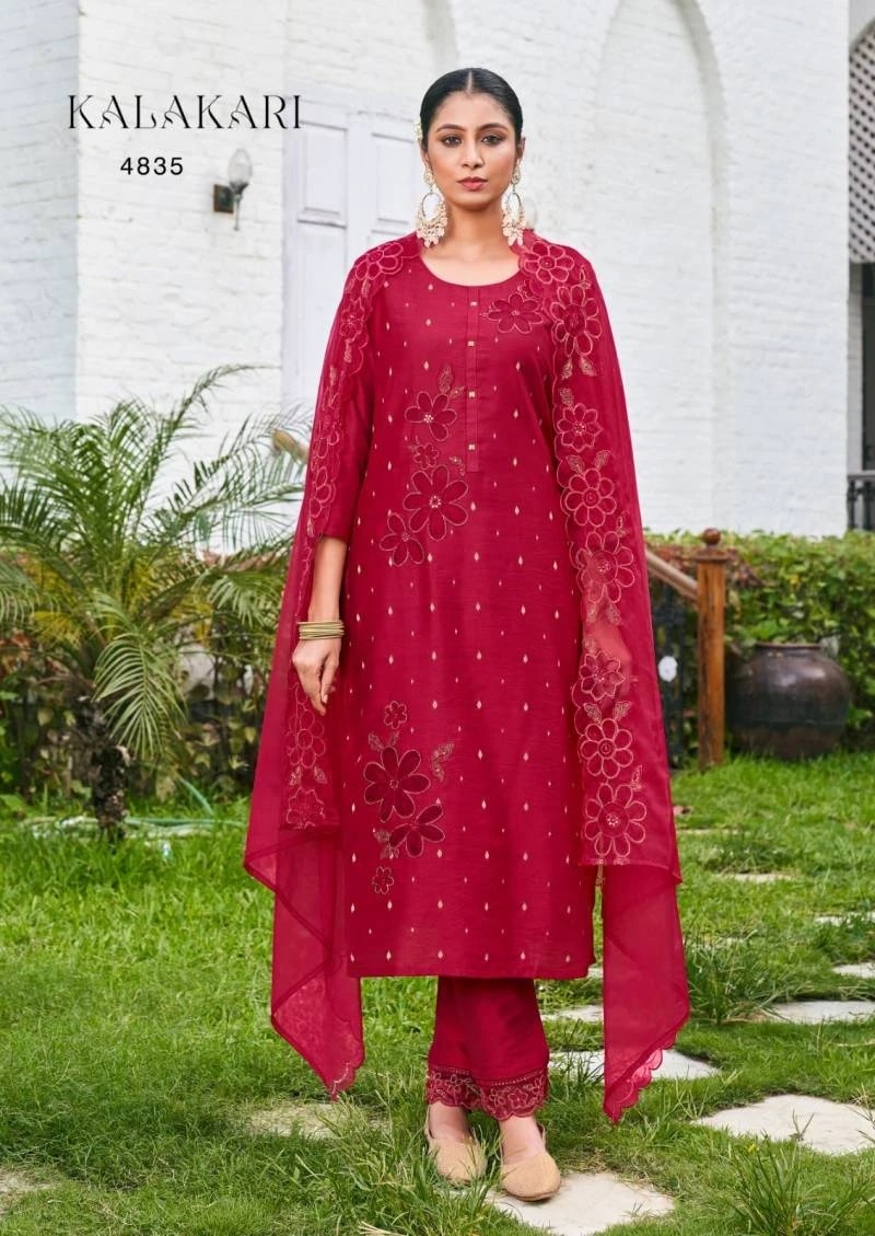 Rangoon Kalakari Designer Kurti Bottom With Dupatta Collection